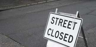 Bird Rock Road Closure Notice Closed Street Sign